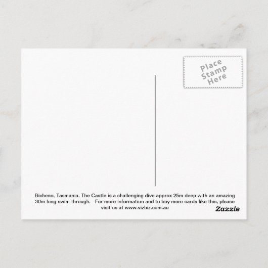 Dive the Castle Briefkaart (Achterkant)