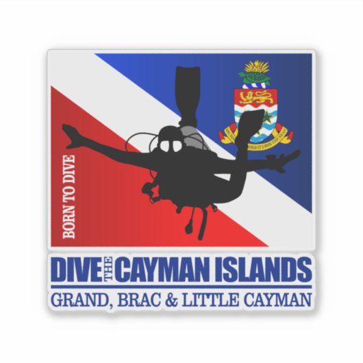 Dive the Cayman Islands DF2 Sticker (Voorkant)