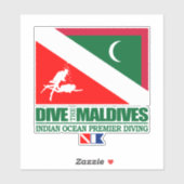 Dive the Maldives (sq) Sticker (Vel)
