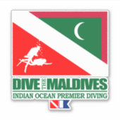 Dive the Maldives (sq) Sticker (Voorkant)