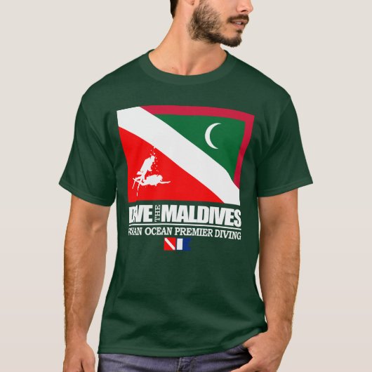 Dive the Maldives (sq) T-shirt (Voorkant)