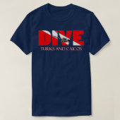 DIVE Turks en Caicos SCUBA duikend Snorkelen T-shirt (Design voorkant)