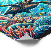 Dive Turtle Poster (Hoek)