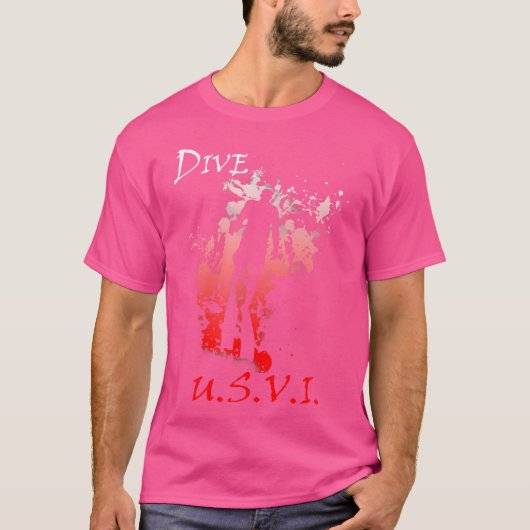 Dive U S V I Vakantieduiken T-shirt (Voorkant)