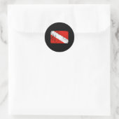 Dive-vlag duiken ronde sticker (Tas)