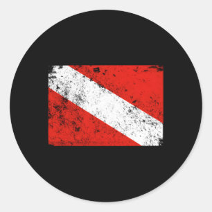 Dive-vlag duiken ronde sticker