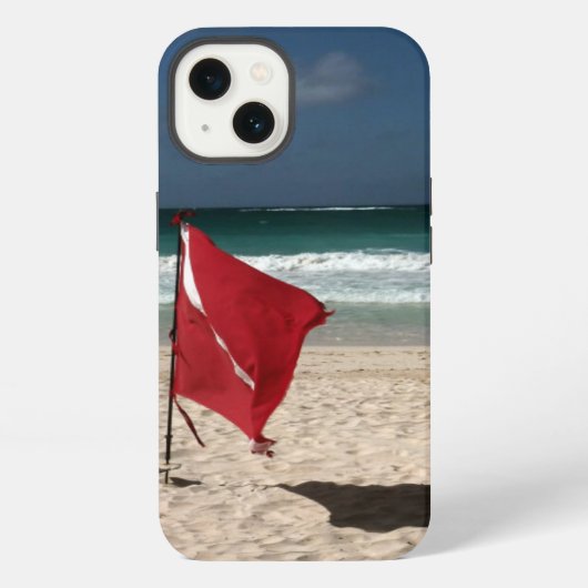 Dive vlag op strand iPhone hoesje (Achterkant)