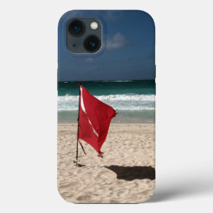 Dive vlag op strand iPhone 13 hoesje