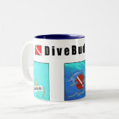 DiveBuddy.com Coffee-Mok Tweekleurige Koffiemok (Voorkant links)