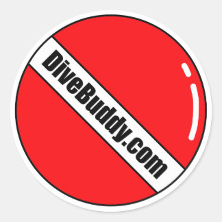 DiveBuddy.com Ronde Sticker