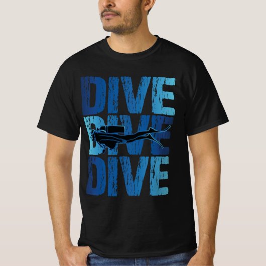 Diveduik - scuba duiker onderwater t-shirt (Voorkant)