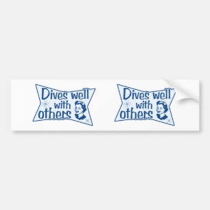 Diveert goed met anderen bumpersticker