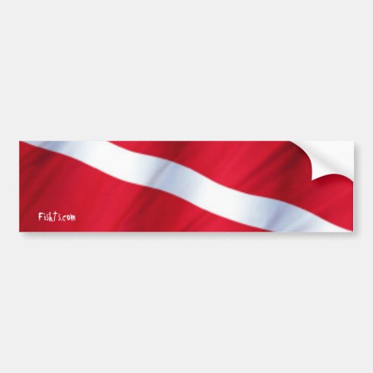 DiveFlag-Bumpersticker Bumpersticker (Voorkant)