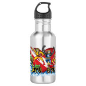 Divehart Superheld Water Bottle Waterfles (Voorkant)