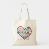 Divehart Word Cloud Heart Grocery Tas (Achterkant)