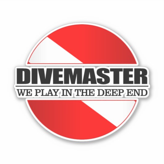 Divemaster (rd) sticker (Voorkant)