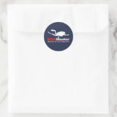 DIVEMaster Ronde Sticker (Tas)