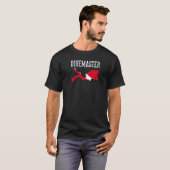 Divemaster Scuba Diving Instructor Dive Flag Style T-shirt (Voorkant volledig)