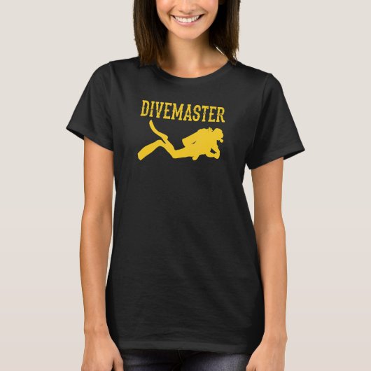 Divemaster Scuba Diving Instructor Dive Flag Style T-shirt (Voorkant)