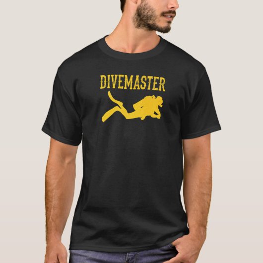Divemaster Scuba Diving Instructor Dive Flag Style T-shirt (Voorkant)