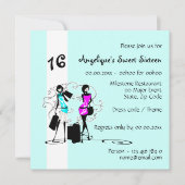 Divemmeisjes, liefje zestien mode model | Blauwe k Kaart (Voorkant)