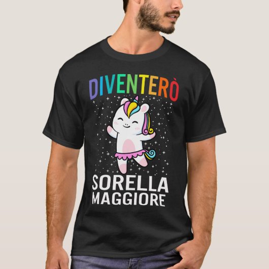 Diventerò sorella maggiore, camicia sorella t-shirt (Voorkant)