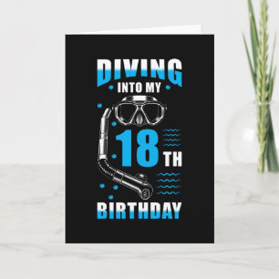 Diver 18th Birthday Gift Kaart