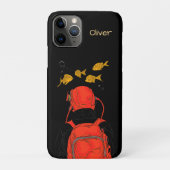 Diver and Golden Fish Case-Mate iPhone Case (Achterkant)