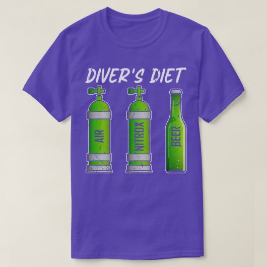 Diver Diet Beer Funny Scuba Diving T-shirt (Design voorkant)