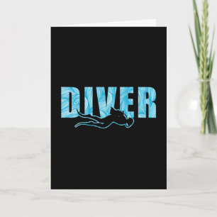 Diver Dive Diving Scuba Diving Funny Zee Gift Idee Kaart