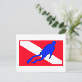 Diver Down Flag Gift Briefkaart (Staand voorkant)