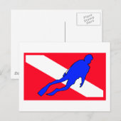 Diver Down Flag Gift Briefkaart (Voorkant / Achterkant)