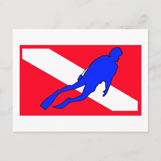 Diver Down Flag Gift Briefkaart (Voorkant)