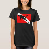 Diver Down Flag Scuba Diver T-shirt (Voorkant)