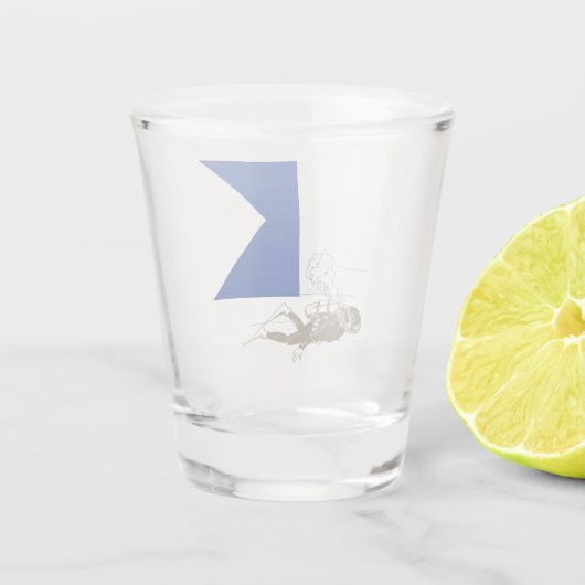 Diver Down Shot Glas (Achterkant)
