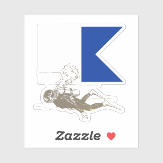 Diver Down Sticker (Vel)