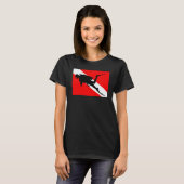 Diver Down Vlag Duiker T-shirt (Voorkant volledig)
