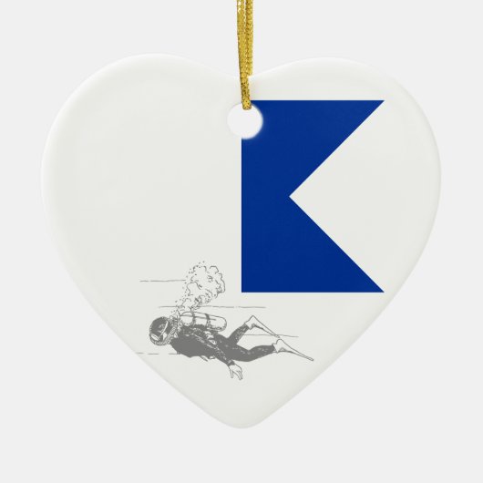 Diver Driver Keramisch Ornament (Voorkant)