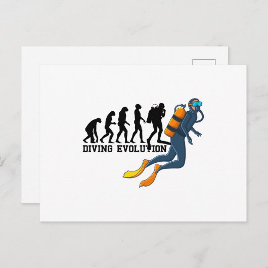 Diver-duik duik-eloscuba briefkaart (Voorkant / Achterkant)