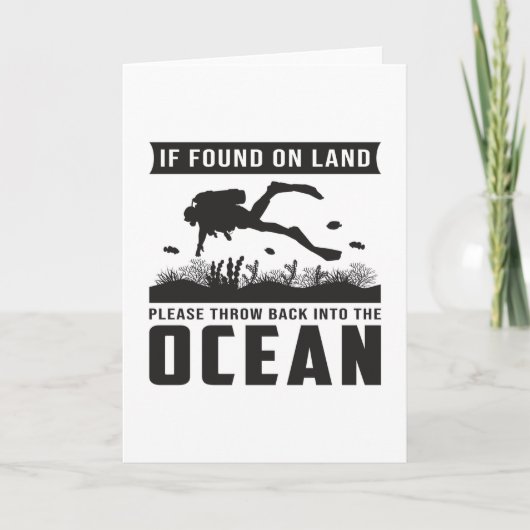 Diver duiken Scuba Zee duiken Funny Gift Idee Kaart (Voorkant)