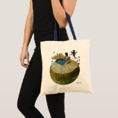 Diver duikt in kokosnoot tote bag (Voorkant (product))