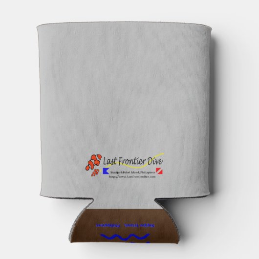 Diver duikt in kosnoot blikjeskoeler (Achterkant)