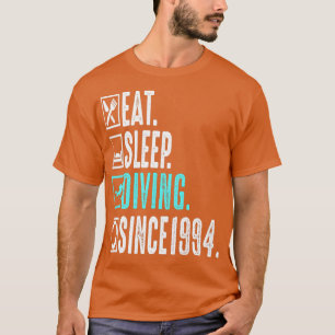 Diver Eat Sleep Diving Herhaal sinds 1994 Gift T-shirt