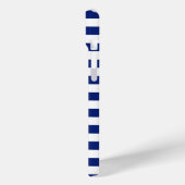 Diver en haaien op Nautical Stripes Case-Mate iPhone Case (Achterkant / Links)