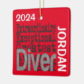 Diver Extraordinaire CUSTOM Keramisch Ornament (Links)