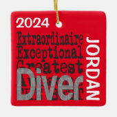 Diver Extraordinaire CUSTOM Keramisch Ornament (Voorkant)