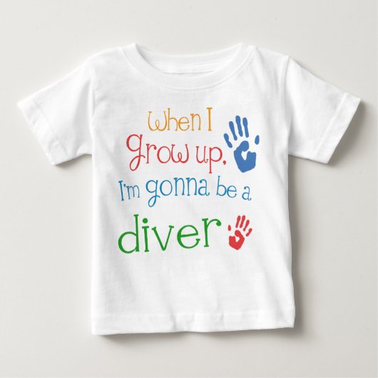Diver (Future) Baby Baby T-Shirt (Voorkant)