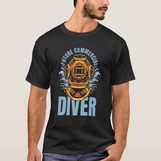 Diver Future Dive Scuba  Snorkeling Commercial Div T-shirt (Voorkant)