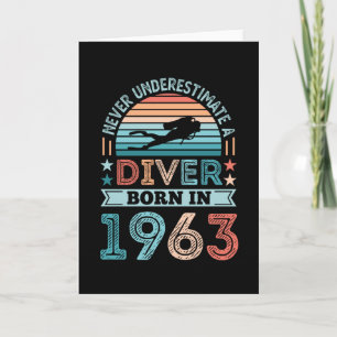 Diver, geboren in 1965 60th Birthday Diving Gift D Kaart