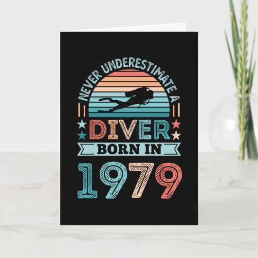 Diver, geboren in 1979 50th Birthday Diving Gift D Kaart (Voorkant)
